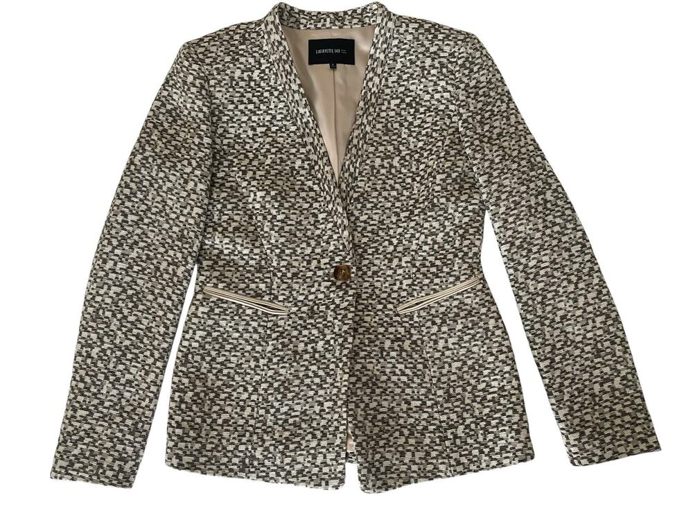 Lafayette 148 New York Textured Tweed Blazer - Women's Size 6
